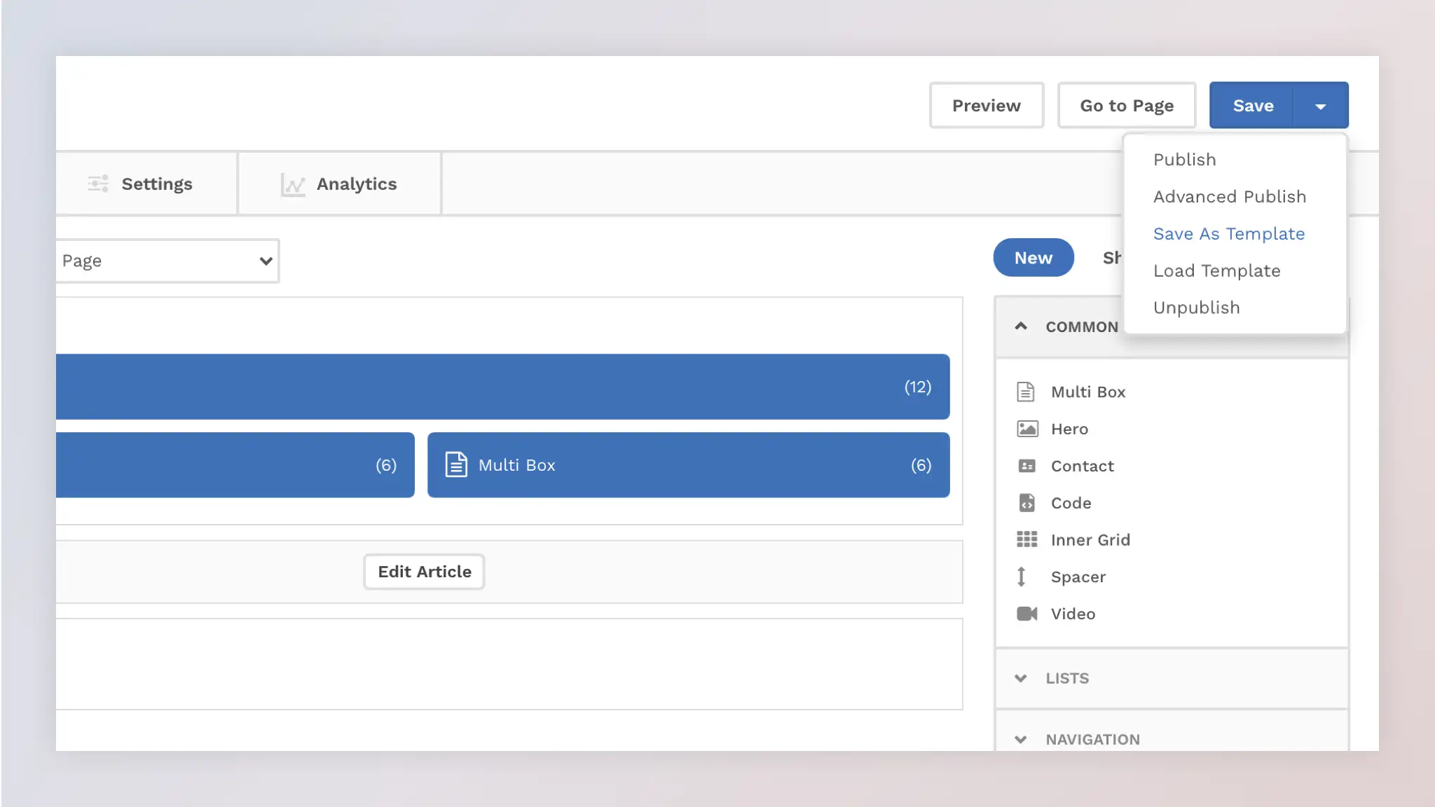 GoBasic Tutorials- page templates
